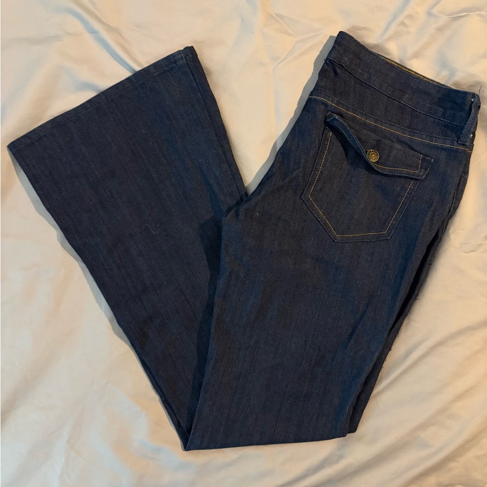 Old Navy Blue Flare Wide Leg Jeans